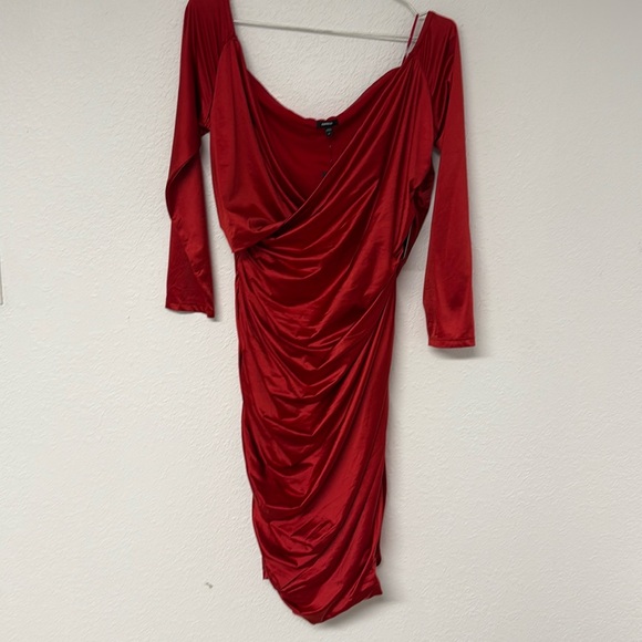 Express Bodycon Scrunch Red Dress size XL NWT - Picture 1 of 11